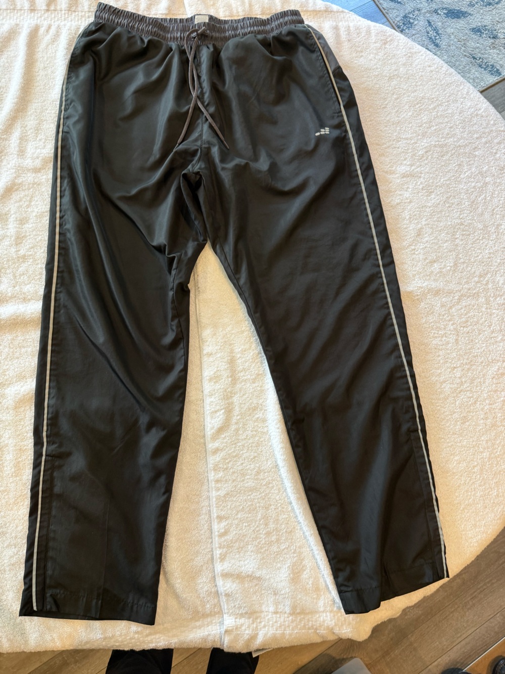bcg Black Jogger Pants with Side Reflective Stripes